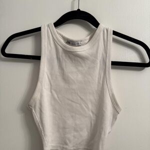 Zara White Crop-top